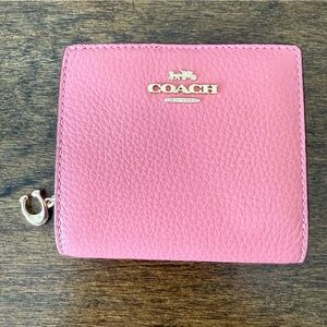 Coach Snap Wallet, Pink/Taffy